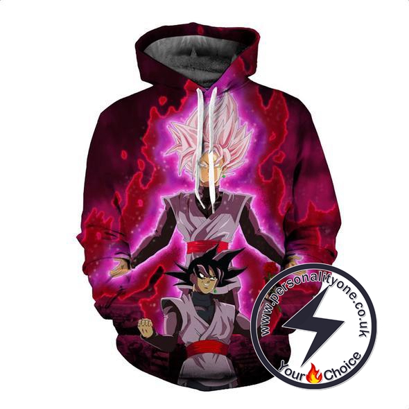 Dragon Ball Z - Black & Rose Goku 3D - Hoodies